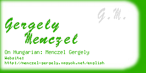 gergely menczel business card